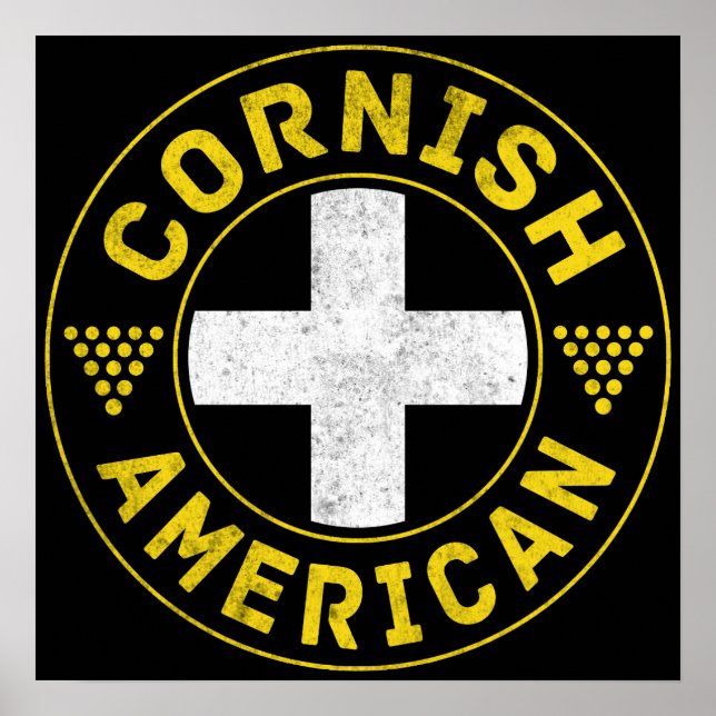 Poster Cornish American Flag (Frente)