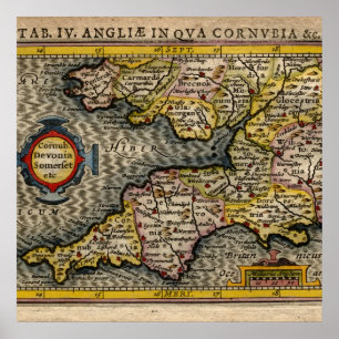 Póster Cornubia Devonia e Somerset