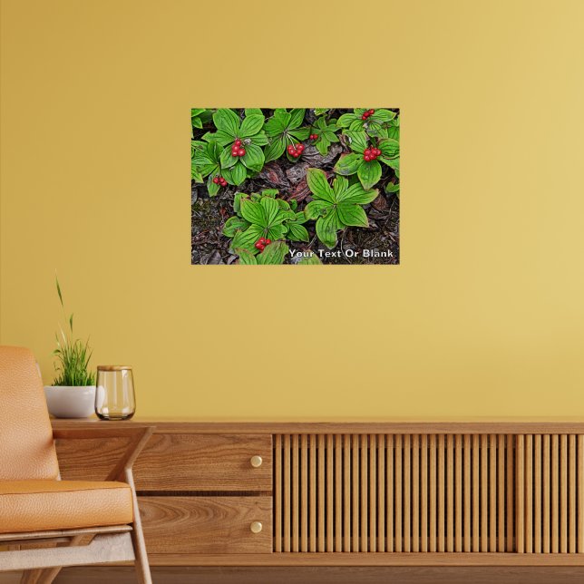 Poster Cornus Canadensis Com Frutas (Sala de Estar 2)