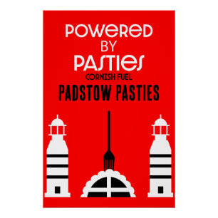 Póster Cornwall Cornish Pasties Comida Inglesa