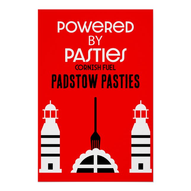 Póster Cornwall Cornish Pasties Comida Inglesa (Frente)