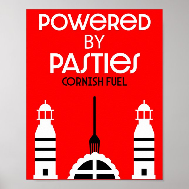 Poster Cornwall Cornish Pasties Comida Inglesa (Frente)