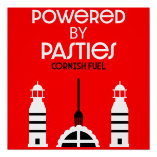 Póster Cornwall Cornish Pasties Comida Inglesa