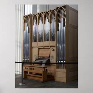 Poster Coro da Igreja Hallgrímskirkja Reiquiavique Islând