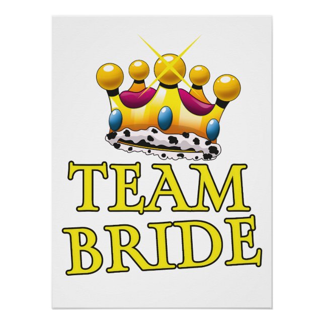 Póster Coroa de casamento da Equipe da Noiva (Frente)