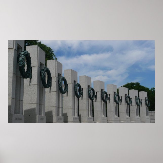 Póster Coroa de Flores do Memorial da Segunda Guerra Mund (Frente)