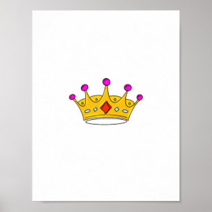 Poster Coroa de princesa, coroa de príncipe, tema de coro