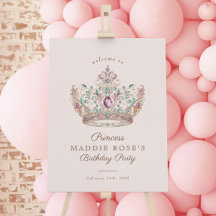 Coroa de Princesa em Ouro Rosa Sinal de Aniversári