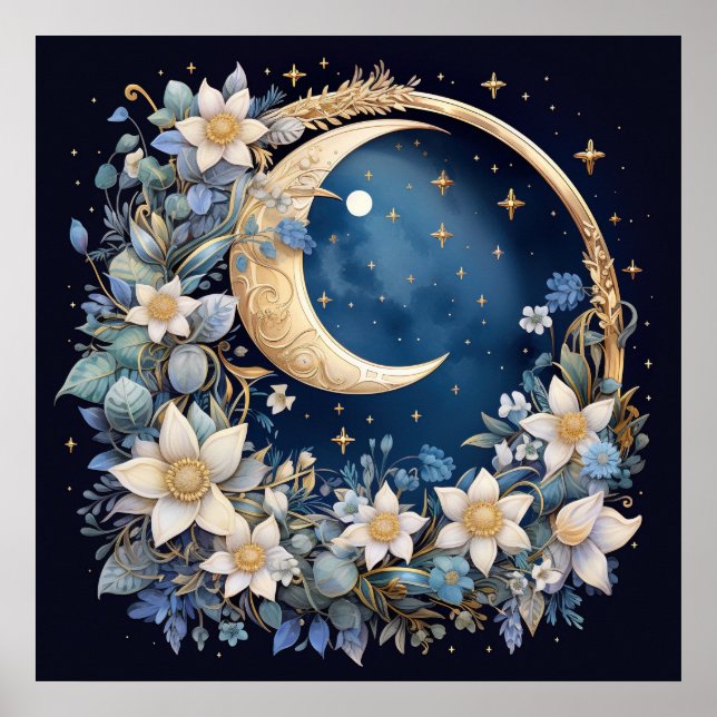 Poster Coroa Lunar Dourada (Frente)