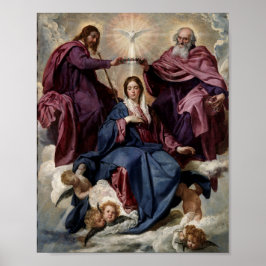 Poster coroação da Virgem Maria Trindade Religiosa de Jes