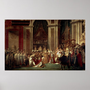 Poster coroação de Napoleão por Jacques-Louis David