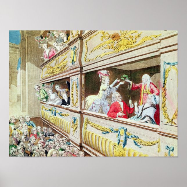 Poster coroação de Voltaire no Teatro Francais (Frente)