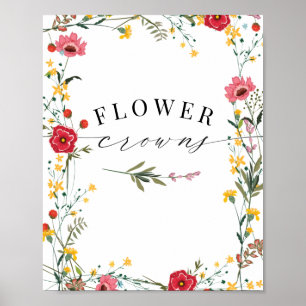 Poster Coroas de Flor Amarelo-Vermelho