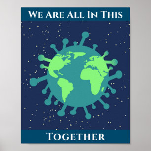 Poster Coronavírus Covid 19 Tudo Isto Juntos