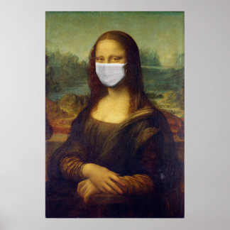 Poster Coronavírus Mona Lisa Facemask Mona Lisa COVID- 19