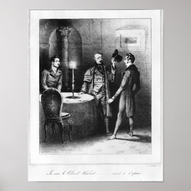 Póster Coronel Chabert, ilustração "Le Coronel" (Frente)