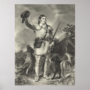 Póster Coronel Davy Crockett 1839