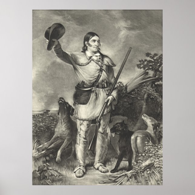 Póster Coronel Davy Crockett 1839 (Frente)