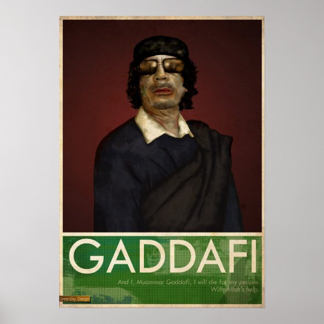 Póster Coronel Kaddafi (Frente)