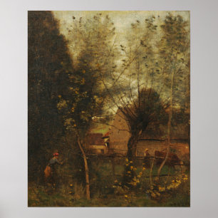 Poster Corot - Cena de Fazenda