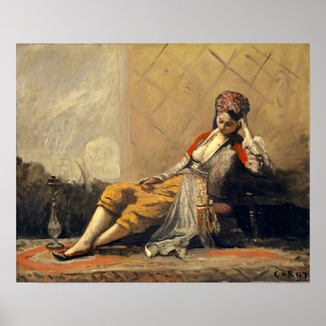 Poster Corot - Chambermaid (Odalisque) 1871 (Frente)