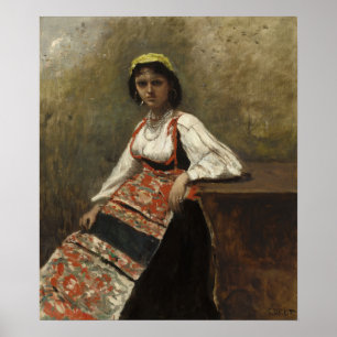 Poster Corot - Garota Italiana 1872