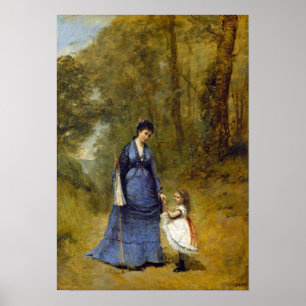 Poster Corot - Madame Stumpf E Sua Filha
