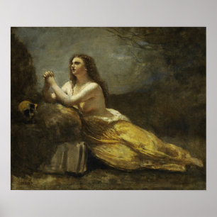 Poster Corot - Madeleine Na Oração