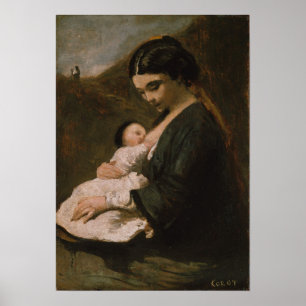 Poster Corot - Mãe e Filho