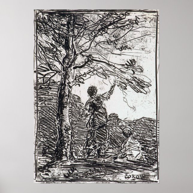 Poster Corot - Menina E Morte (Frente)