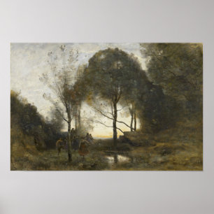 Poster Corot - Ninfas E Fauns