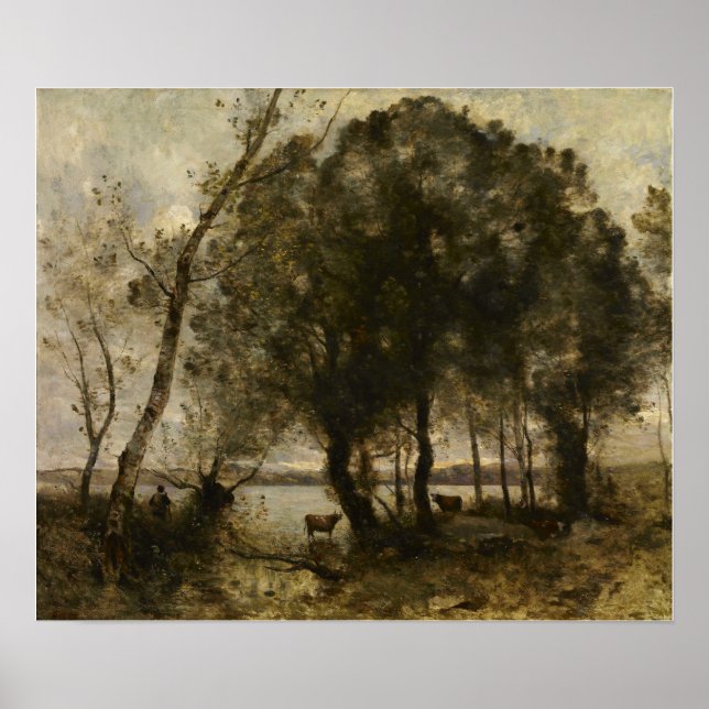Poster Corot - O lago (Frente)