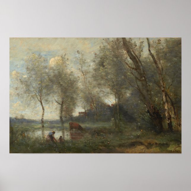 Poster Corot - O Pond 1868 (Frente)