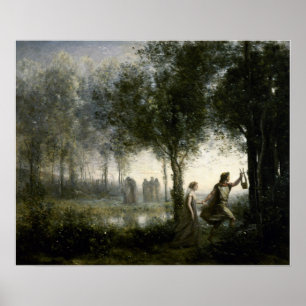 Poster Corot - Orfeus Líder Eurydice Do Submundo