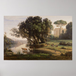 Poster Corot - Paisagem Italiana (1835)