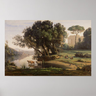Poster Corot - Paisagem Italiana (1835)