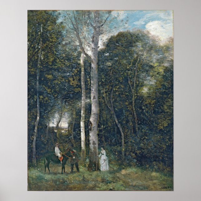 Poster Corot - Parque dos Leões em Port-Marly (Frente)