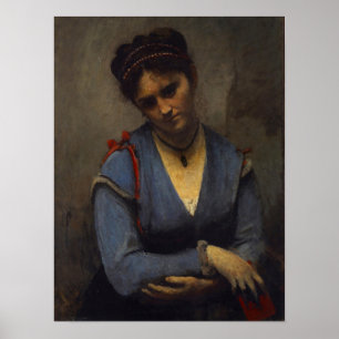 Poster Corot - Retrato De Mariette Gambay
