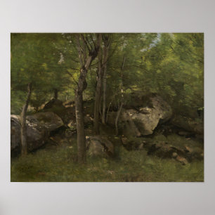 Poster Corot - Rochas Na Floresta De Fontainebleau 1860