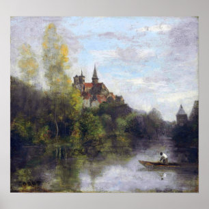 Poster Corot - Semur, Catedral de Armançon