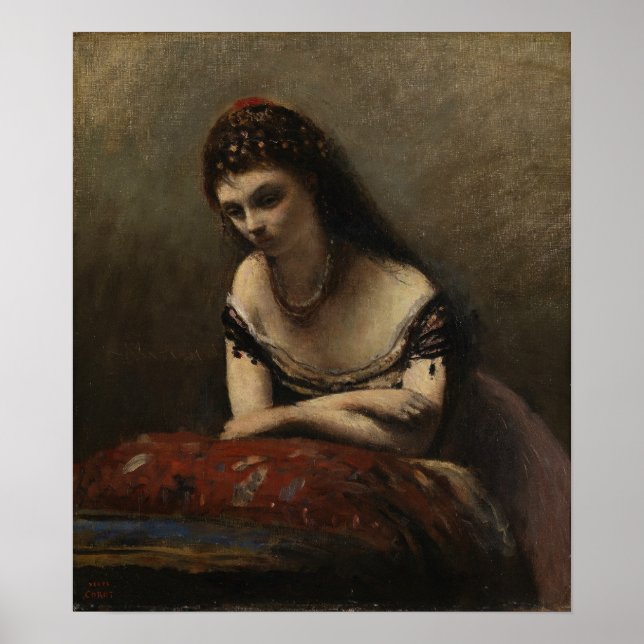 Poster Corot - The Gipsy Girl 1870 (Frente)