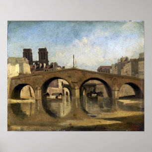 Poster Corot - The Old Pont Santo-Michel 1823