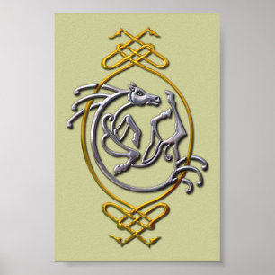Póster Corpo Celta - Prata e Dourado