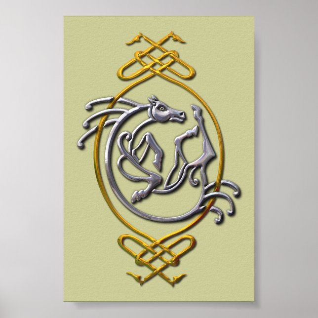 Póster Corpo Celta - Prata e Dourado (Frente)