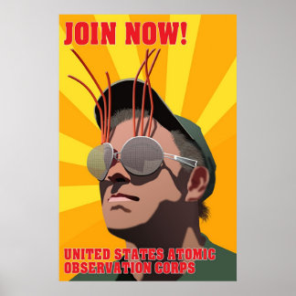 Poster Corpo de Observação Atômica dos EUA
