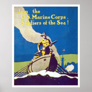 Poster Corpo do Marines - soldados do mar!