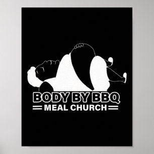 Poster Corpo Engraçado Pela Igreja De Carne De Vintage De