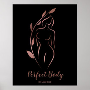 Poster Corpo Esculpindo Bem-Estar Cosméticos Beleza Spa 