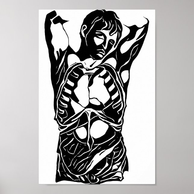Poster corpo humano Anatomia humana abstrato art (Frente)