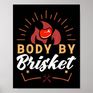 Poster Corpo por Churrasco Funny Funny Fumador Barbecue P